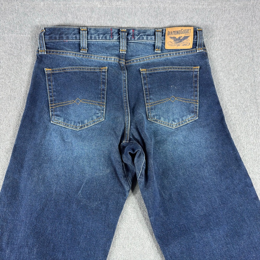 Diamond Gusset Mens Jeans Dark Blue Wash 34X35 Made In USA